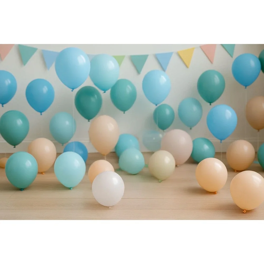 61 pcs Dusty Blue‎ Teal Sand Latex Balloons
